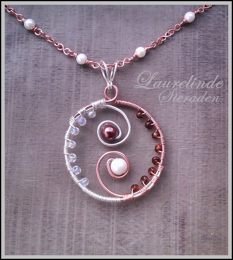 wire wrapped yin yang pendant