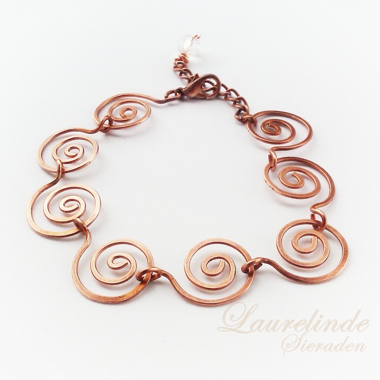 Armband "Kreta", handgemaakt van koper