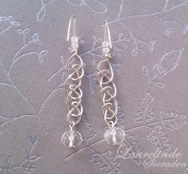 keltisch gevlochten oorbellen van sterling zilver