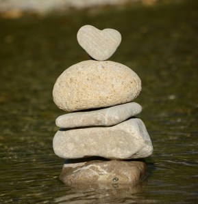 balance, stones, heart