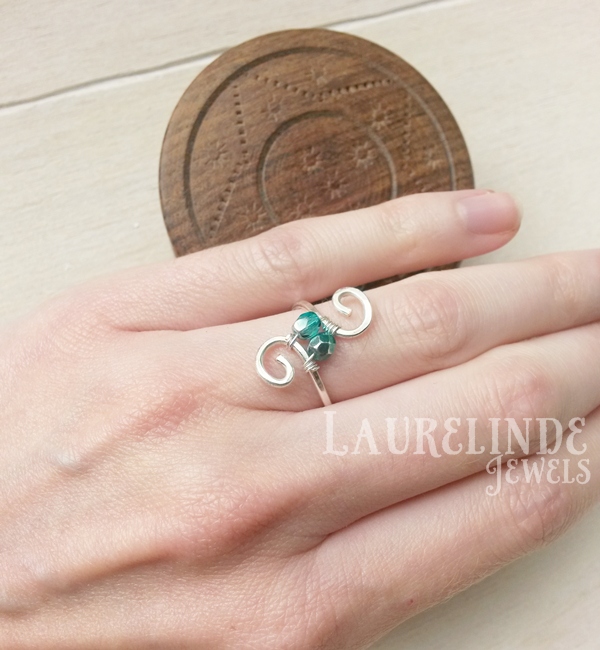 sierlijke zilveren ring Lian