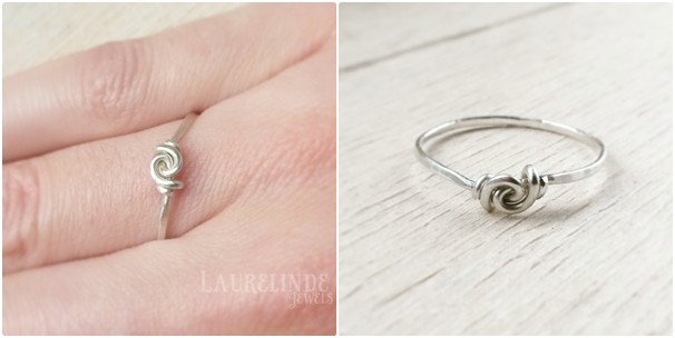 stapelbare zilveren ring