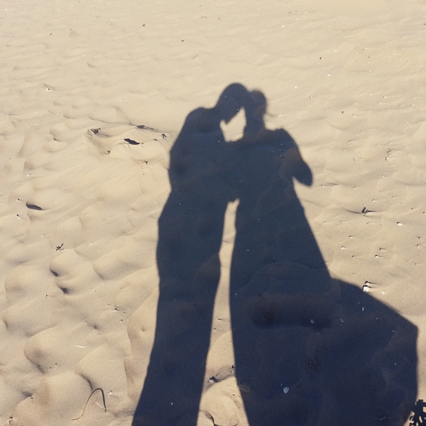 samen op het strand