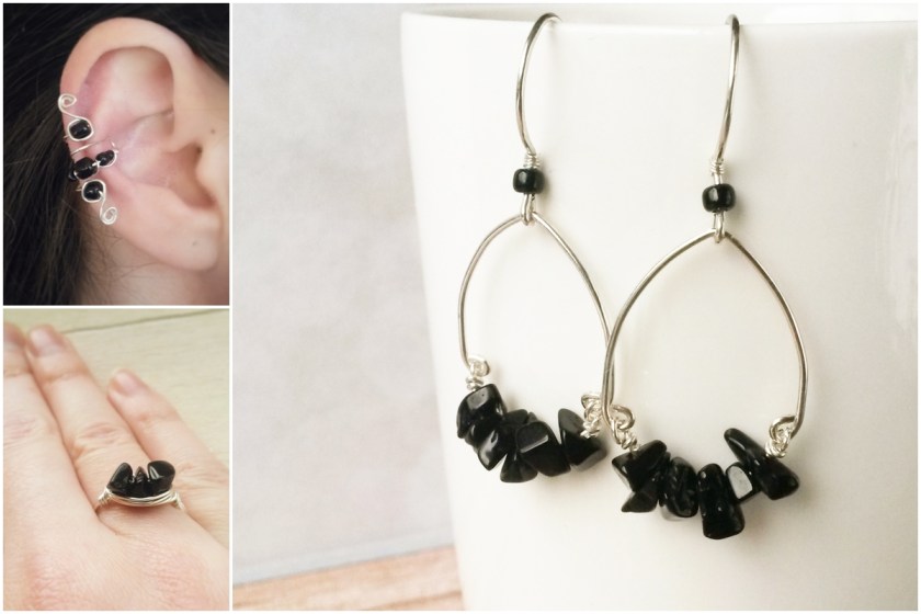 zwart en zilveren wire sieraden van Laurelinde